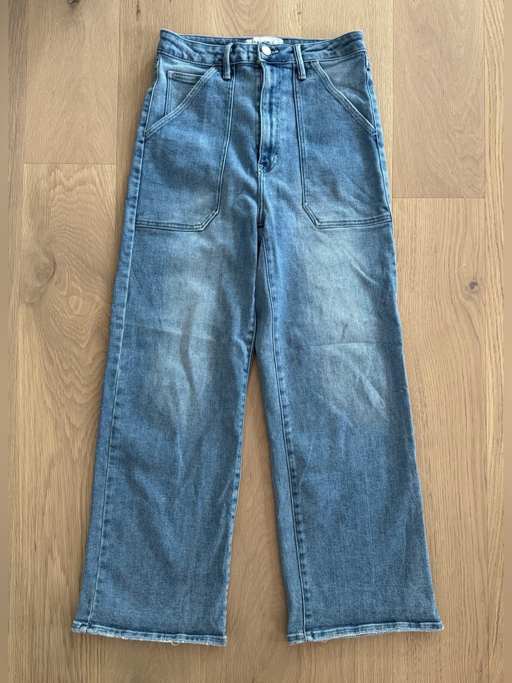 Just Black Denim The Patch Pocket Wide Leg Jeans - Size 28 - Picture 3 of 7